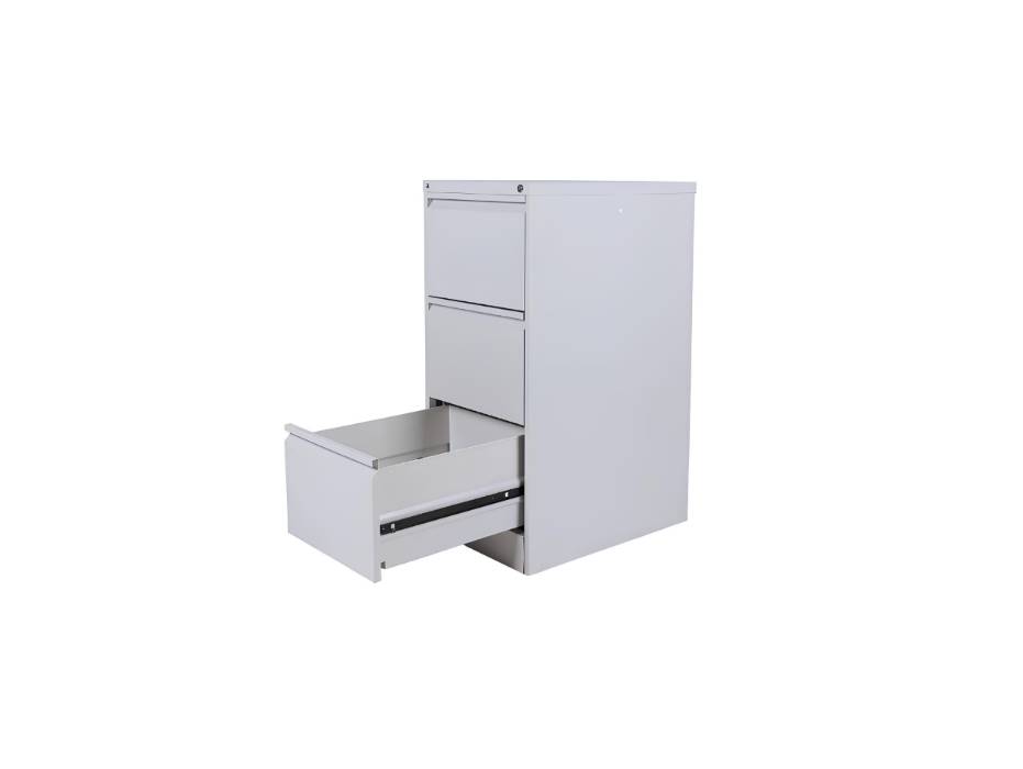 RIGID Steel Vertical Filing Cabinet Large Storage steel Cabinet, Metal Portable Cabinet with 3 Drawers for Legal, Grey