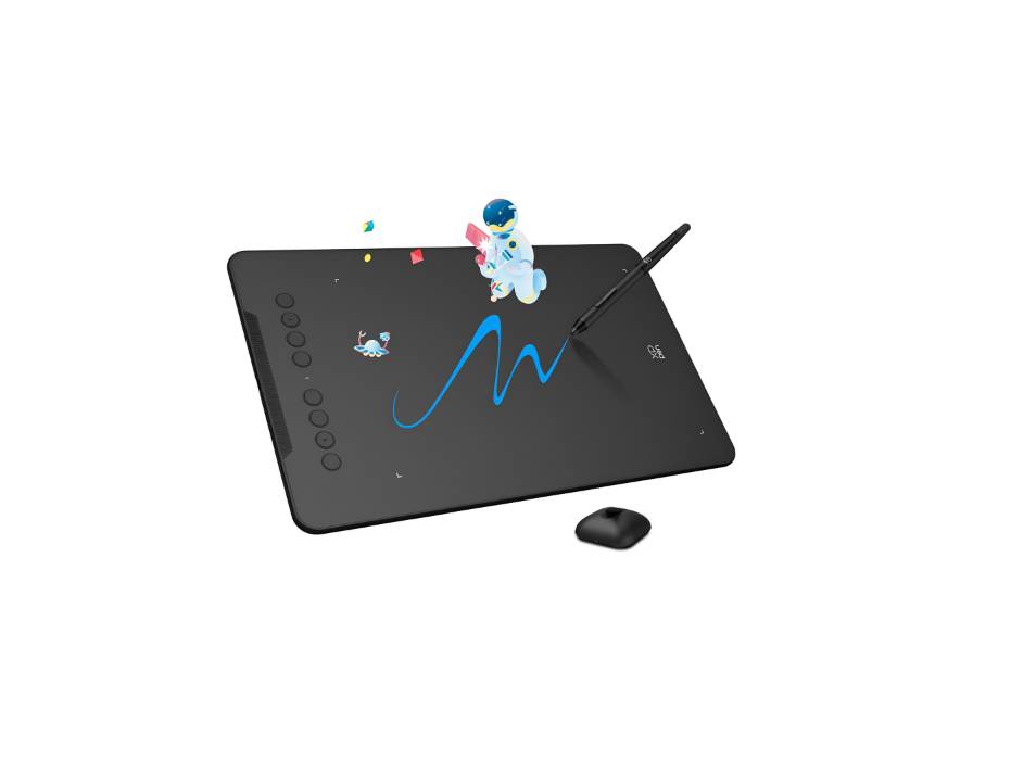 XP-pen Deco 01 V3 Graphics Tablet 10x6.25 Inch Drawing Pen Tablet 8192 Levels Pressure Battery-Free Pen with Tilt Function Android Supported and 8 Shortcut Keys