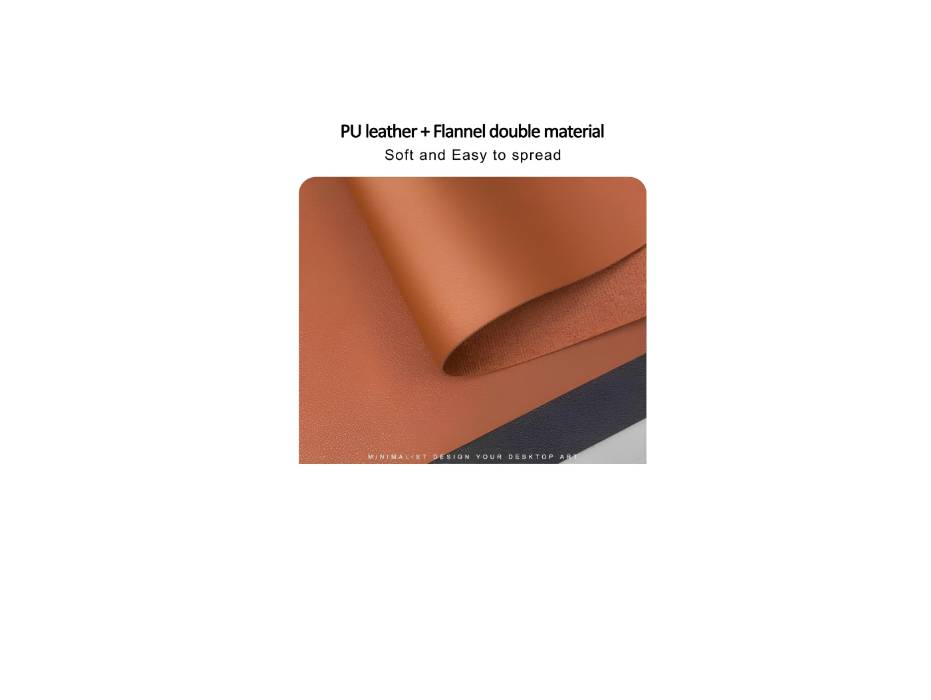 EXCOVIP Non-Slip PU Leather Desk Mat for Home and Office, Large 90cm x 40cm (Brown)