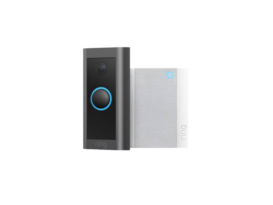 Ring Video Doorbell Wired + Chime, HD Video, Advanced Motion Detection, Hardwired Installation