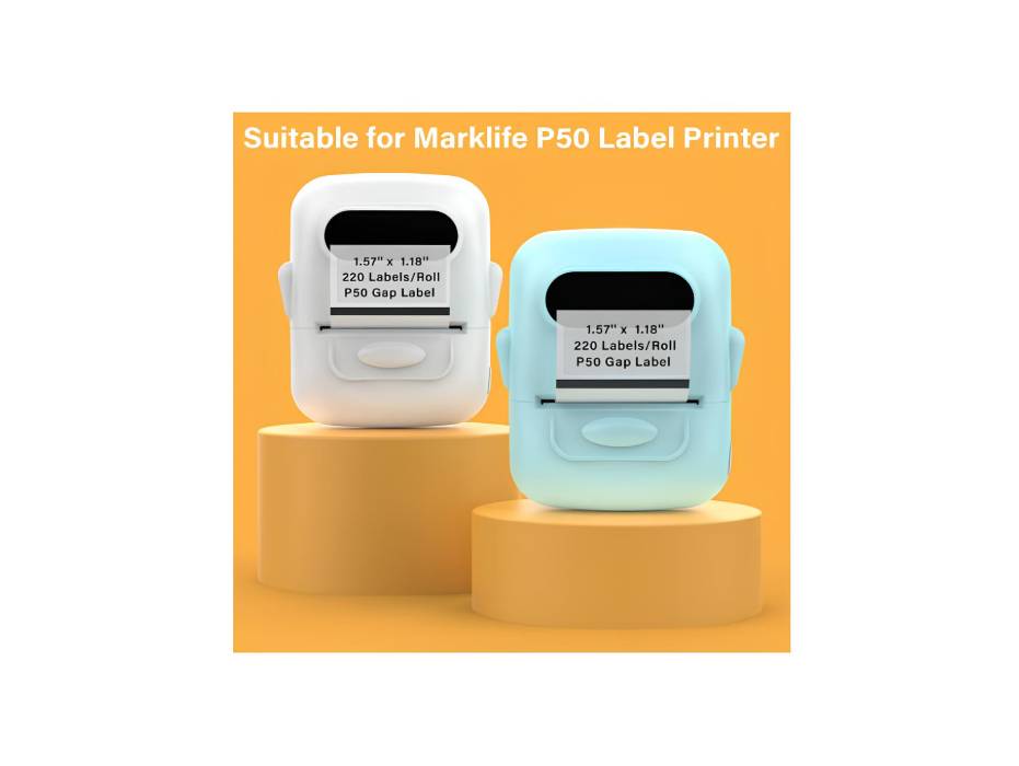 MARKLIFE 1.57"x1.18" Direct Thermal Labels for P50 Label Printer, Multi-Purpose Self-Adhesive,220 Labels/Roll