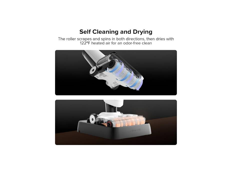 Roborock Flexi Lite Wet Dry Vacuum Cleaner Cordless, Lightweight Vacuum Mop with 17000 Pa Suction and Self-Cleaning