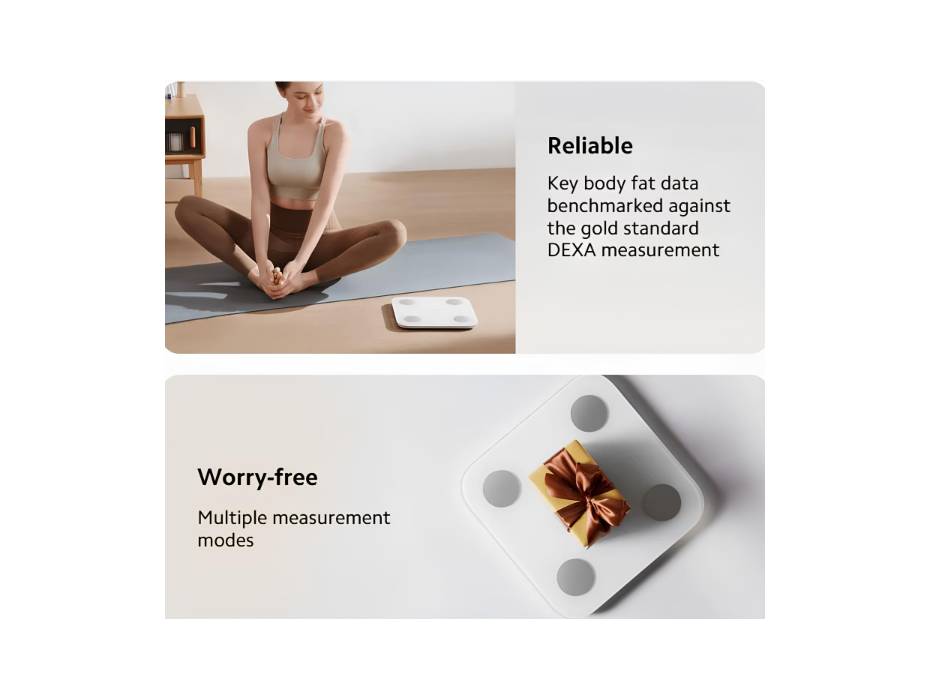Xiaomi Body Composition Scale S400, Dual-frequency precision and 25 body composition indicators for in-depth health checking