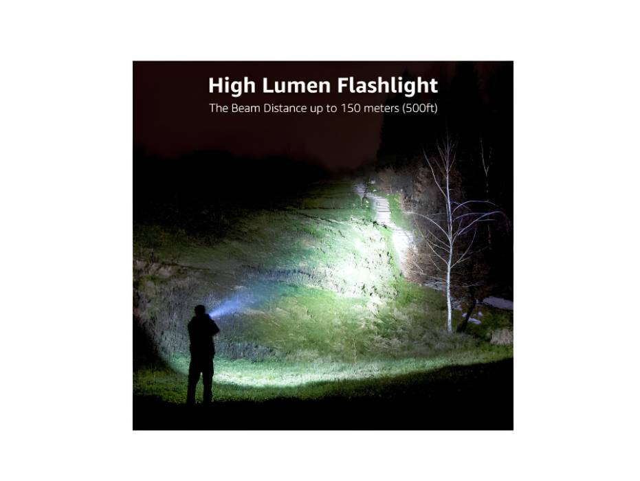 Lepro LED Torch Battery Powered - Dark Grey