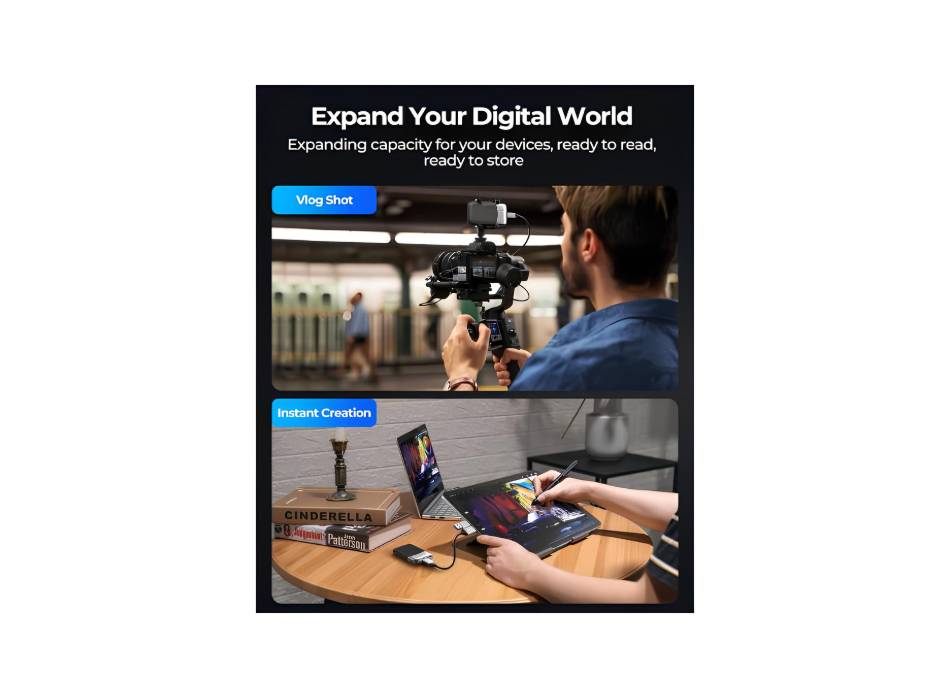 ORICO 1TB Portable SSD Up to 2000MB/s External Solid State Drive, USB 3.2 Gen 2 x 2, With 2 in 1 USB C Cable