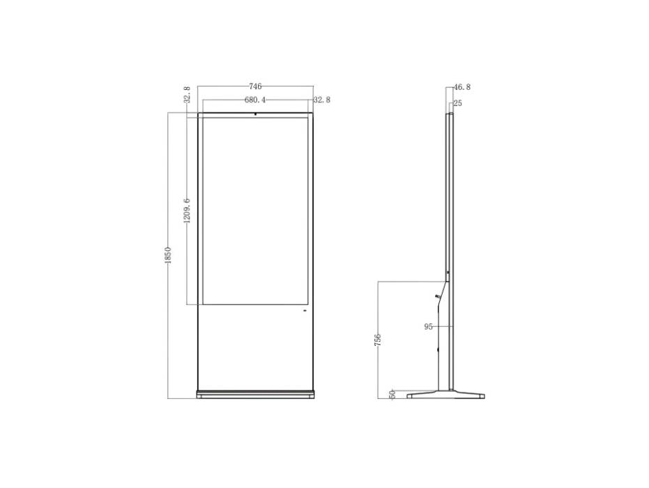 AZTECH 4K 55-Inch Non-Touch Digital Signage