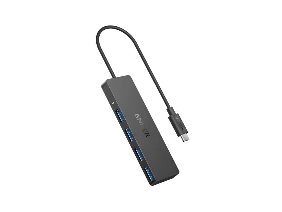 Anker 4-Port USB 3.0 Data Hub, Ultra-Slim 5Gbps USB-C OTG Hub with 20 cm Extended Cable