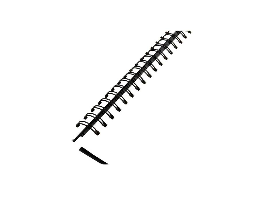 TPPS Binding Ring Wire 3:1 9.5mm (3/8") 34 loops 100/box, Black