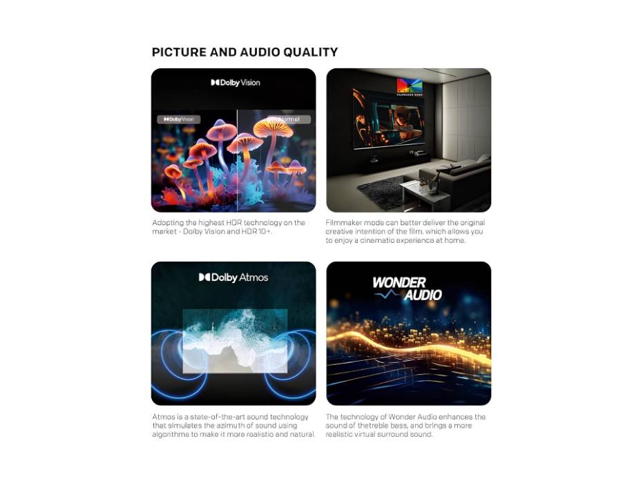 SKYWORTH 55 Inch QLED 4K Google Smart TV – Dolby Vision & HDR10+, Alexa Built-In, Voice Control, Bluetooth, Netflix, YouTube, MediaTek Chipset, Game Mode, 2GB RAM + 8GB ROM, Slim Bezel, 55Q6500G, Black