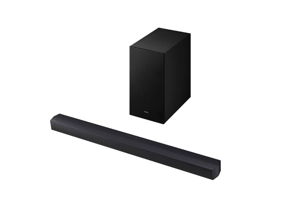 Samsung B-series Soundbar, B450F, 2.1 ch, Subwoofer, 2.1ch Sound, Dolby Audio/DTS Virtual:X, Bass Boost, Adaptive Sound, HW-B450F/ZN