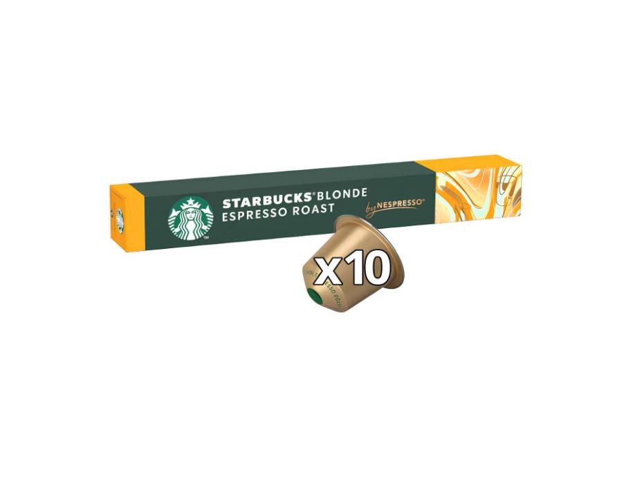 Starbucks Blonde Espresso Roast By Nespresso Coffee (10 Capsules) 53g
