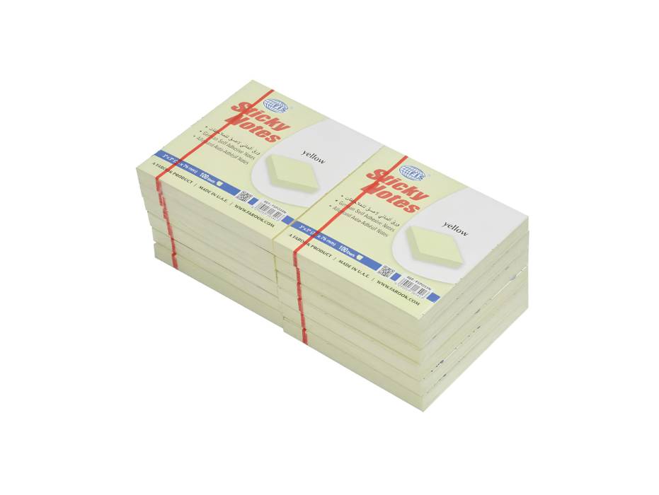 FIS Sticky Notes 3 x 3 Inches, Yellow, 12pcs/pack (FSPO33N)