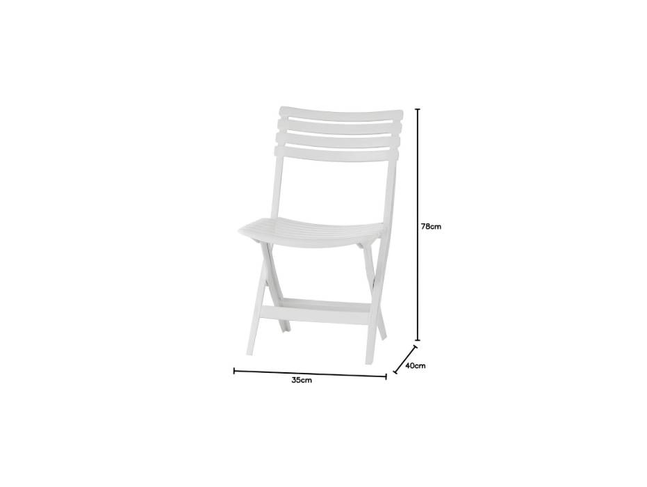 Cosmoplast Folding Chair, White