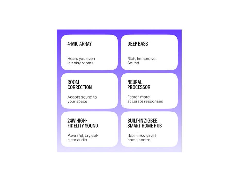 Yango Yasmina Midi | Smart AI Speaker | Premium Sound, Deep Bass & Stereo Pairing | Speaks English & Arabic | YangoPlay unlimited Movies, Series, Music, Quran | Kids Teacher & Translator | Black