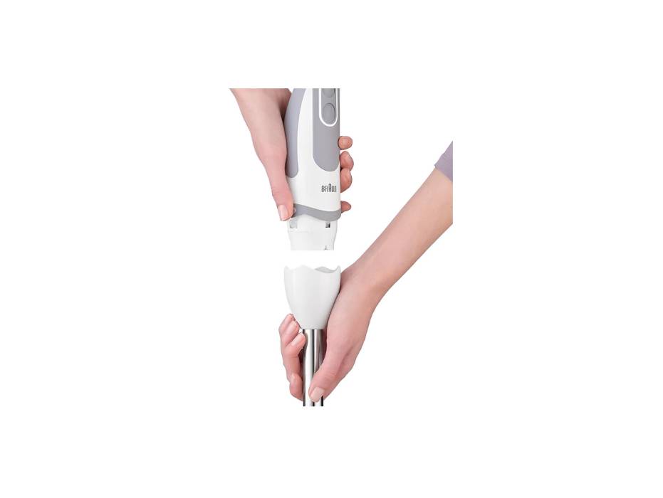 Braun MultiQuick 5 Hand Blender, 1000W, 21 speeds, PowerBell Technology, Splash Control, One Hand Speed Wheel, Ergonomic Shape, Comfortable Soft Grip, BPA-Free Beaker