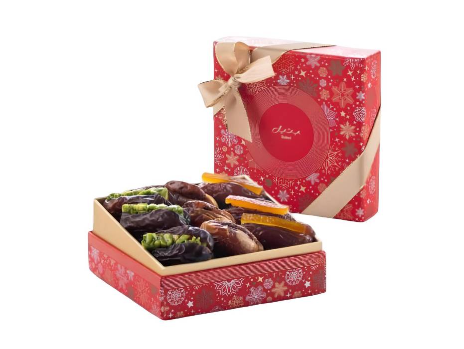 Snowfall Red Premium Filled Dates Gift Set, 160g