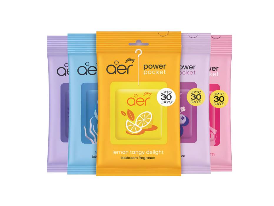 Godrej Aer Power Pocket Air Freshener, Assorted, 50g, 5pcs/pack