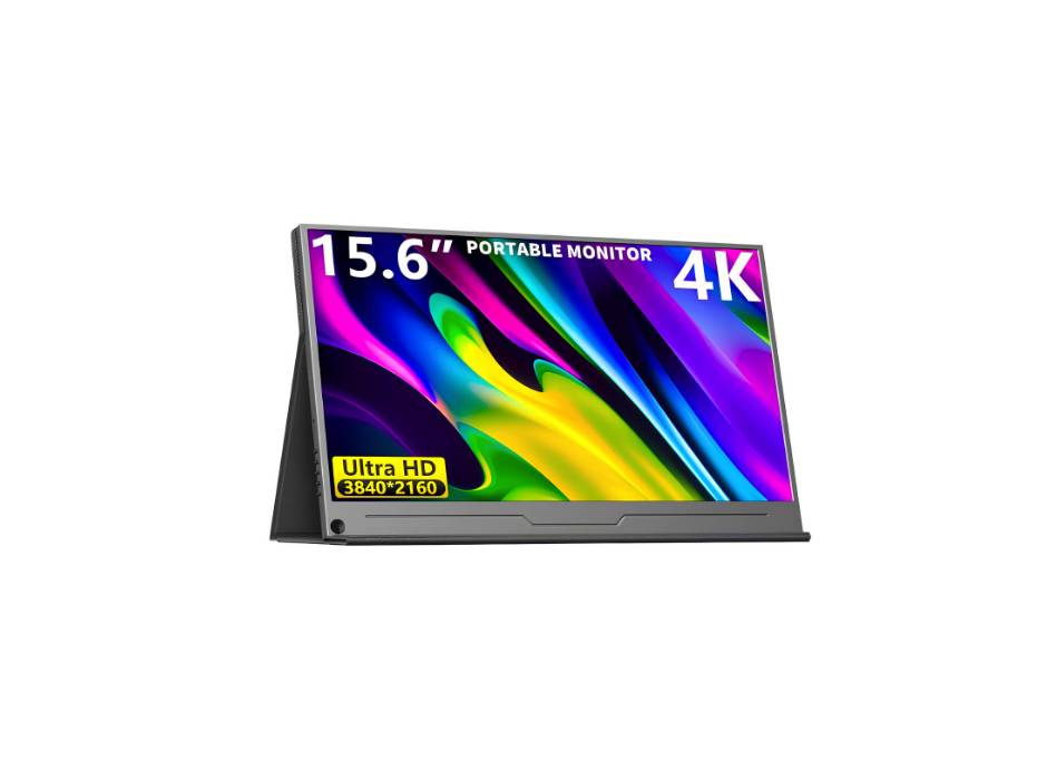 MagicRaven 4K Portable Gaming Monitor, 15.6" Laptop Monitor, Dual USB C HDMI, VESA Gaming Display with Speakers, Travel Monitor for PS4/5 Xbox Switch