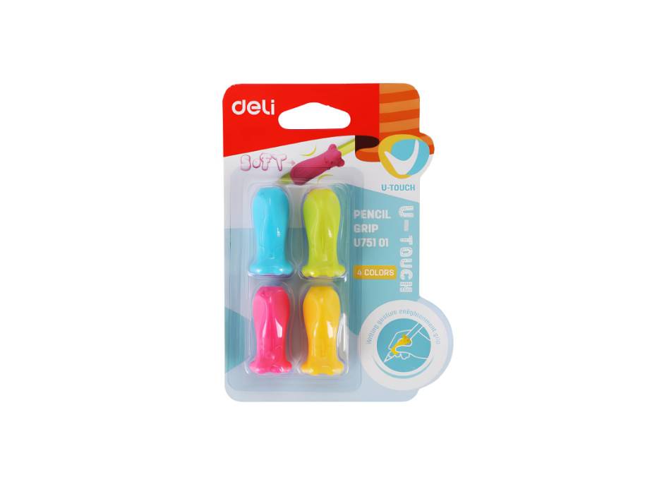 Deli EU75101 Pencil Grip Set (4 Colors)