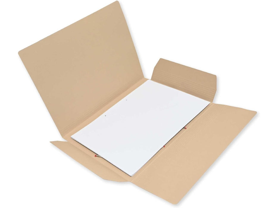 FIS Four Fold Folder with Elastic band 320gsm, A4, Green (FSFF12NGR)