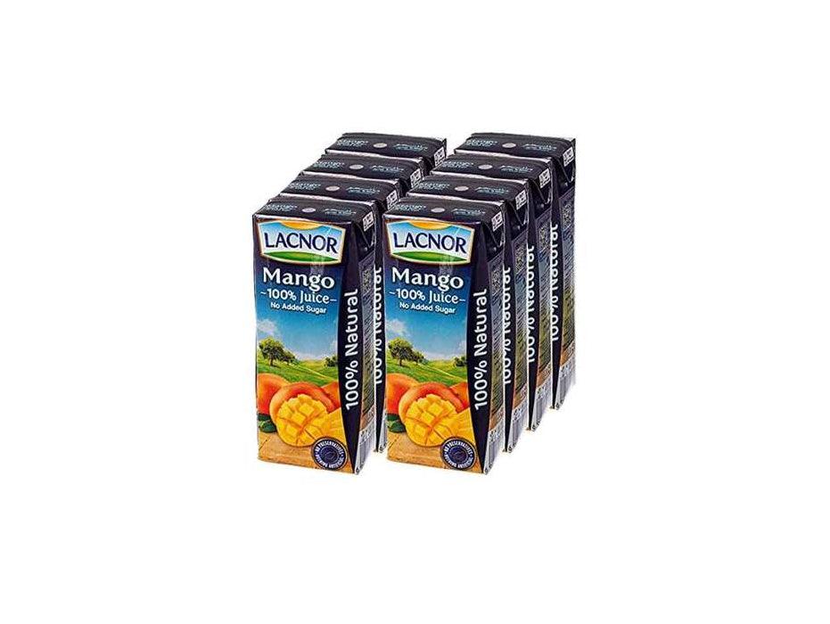 Lacnor Mango Juice No Added Sugar 180ml Pack of 8 - Altimus