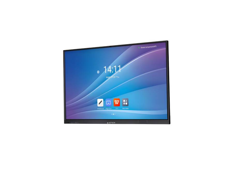AZTECH 86 inch 4K Smart Interactive Display, Octa-core processor, 48MP Inbuilt AI camera,  40 Points Touch, Wifi 6, Android 14, Screen share & Google Playstore
