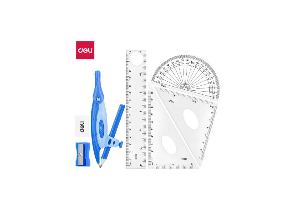 Deli EG30204 Drafting Set 8pcs with Pencil