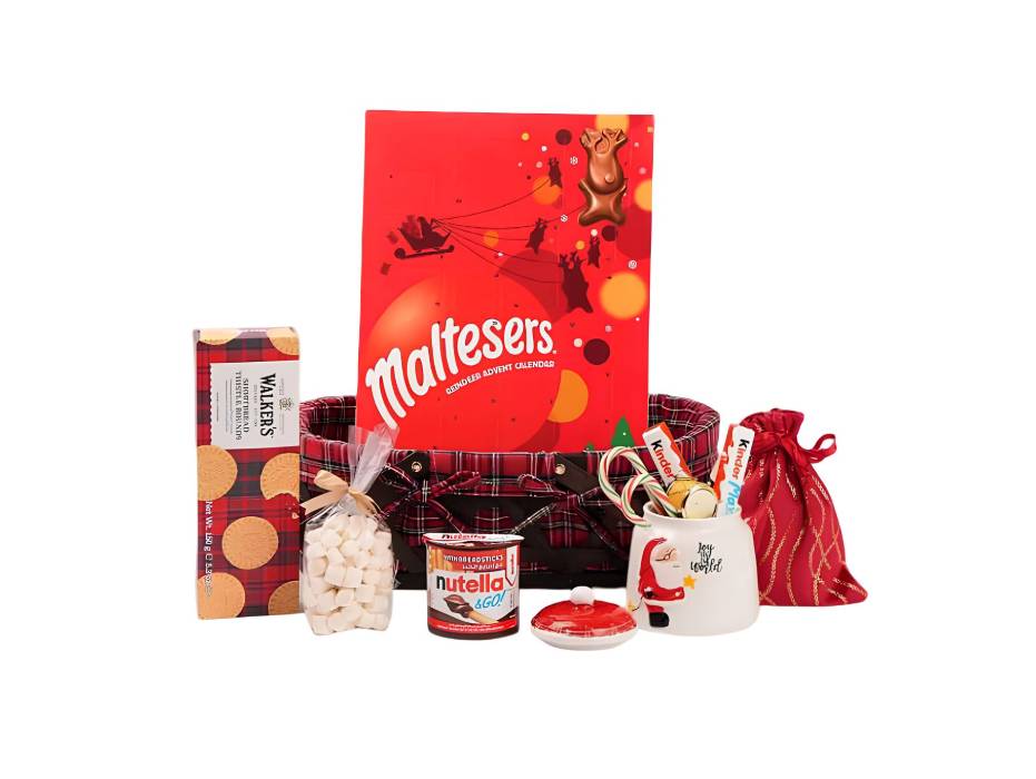 Red Plaid Christmas Magic Hamper