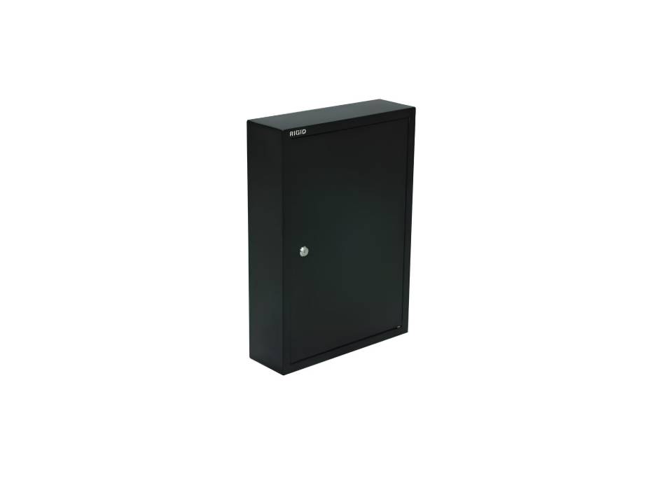 RIGID Key Box | Wall Mounted Key Cabinet with Key Lock | 100 Keys Capacity for Home, Office, Garage, Entryway (Black, 12D x 38W x 55H CM)