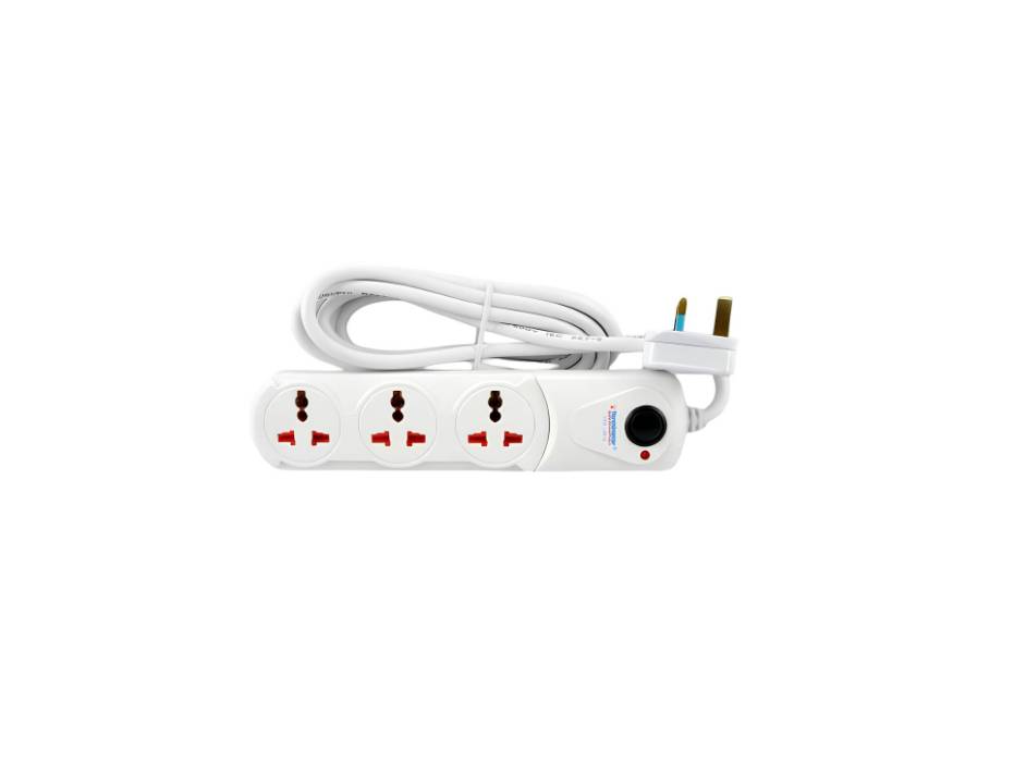 Terminator 3 Way Universal Extension Socket With Switch & LED 3M Cable - TPB 13SIA-3M