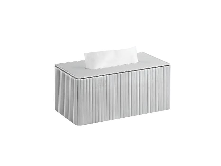Rectangle PU Leather Tissue Box Cover with Magnetic Base, 25.4L x 14W x 11.4H cm, Grey