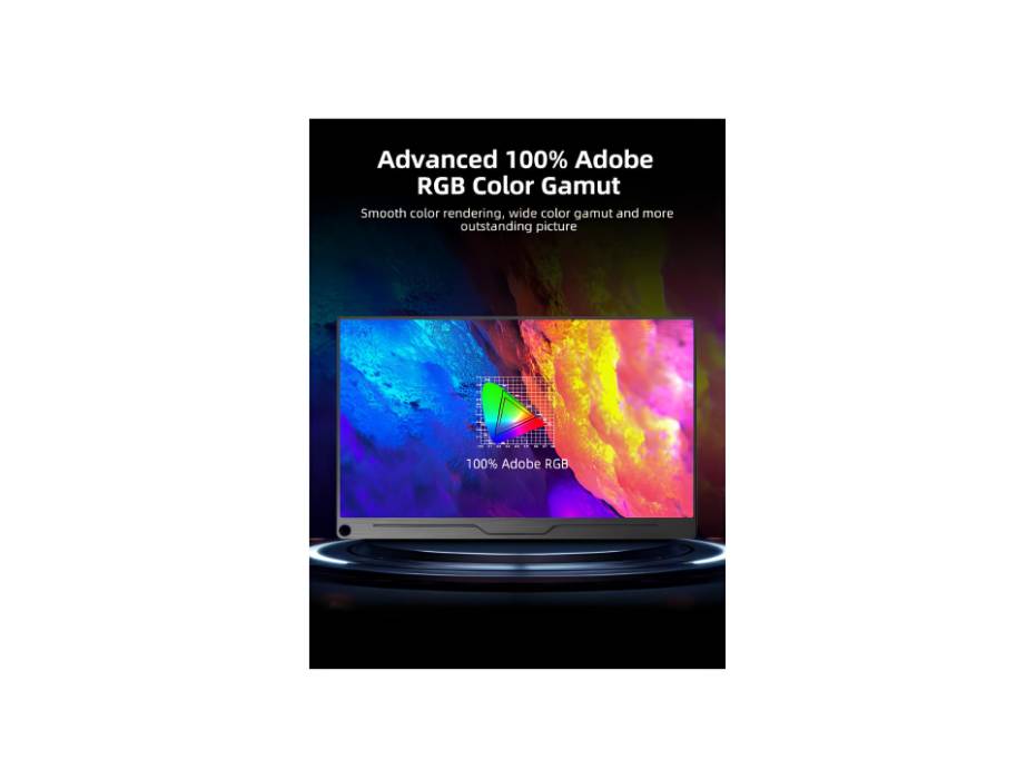 UPERFECT Truely 4K Computer Monitor, 15.6" UHD FreeSync 100% AdobeRGB 450 Nits Brightness HDR IPS Speaker Eye Care Game Display 2 Type-C