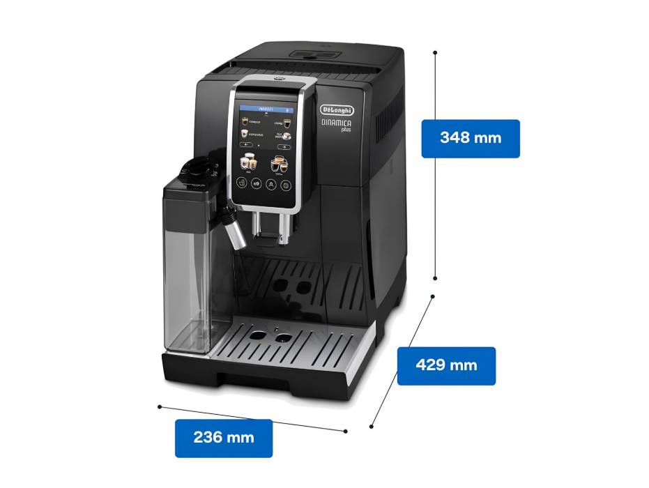 De'Longhi Coffee Machine DINAMICA PLUS Fully Automatic Espresso Machine with 30+ Hot & Iced Beverages - ECAM382.70.B