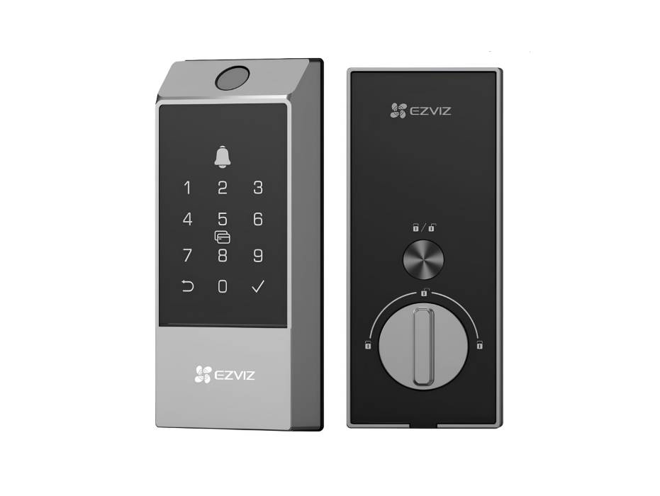 EZVIZ DL04 Pro Smart Lock – 5-in-1 Keyless Entry with Fingerprint Access, Bluetooth & Wi-Fi Enabled, Real-Time Notifications, Privacy Mode, and Durable Aluminum Design