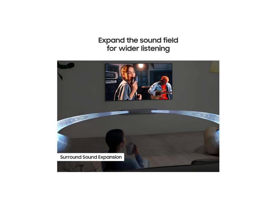 Samsung B-series Soundbar, B400F, 2.0 ch, Subwoofer, 2.0ch Sound with Built-in Woofer, One Remote Control, Surround Sound Expansion, Bluetooth TV connection, HW-B400F/ZN