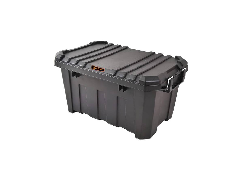 Tactix Heavy Duty Storage Box, 45 Liter Capacity, Black