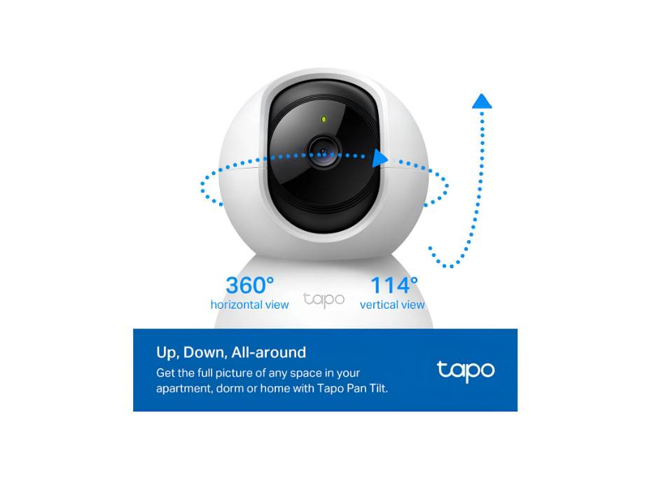 TP-Link Tapo Pan/Tilt 1080p Resolution, 360°Rotational View Security Camera, Motion Tracking 2-Way Audio | Night Vision (Tapo C200)