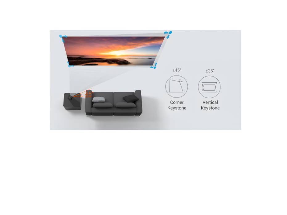 CRONY C900 upright Projector with BT speaker Smart DLP Projector Bluetooth 5.0 1080P Supported Wireless Mirroring Built-in Battery