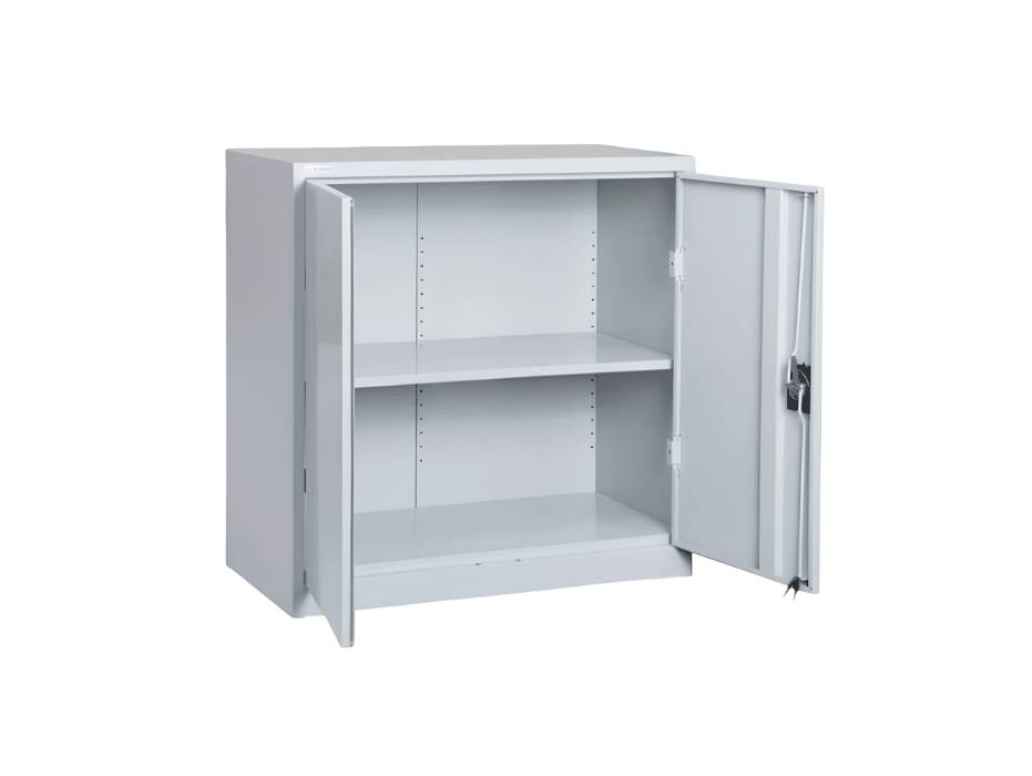 Hadid Half Height Cupboard Swing Door With Adjustable Shelf - White