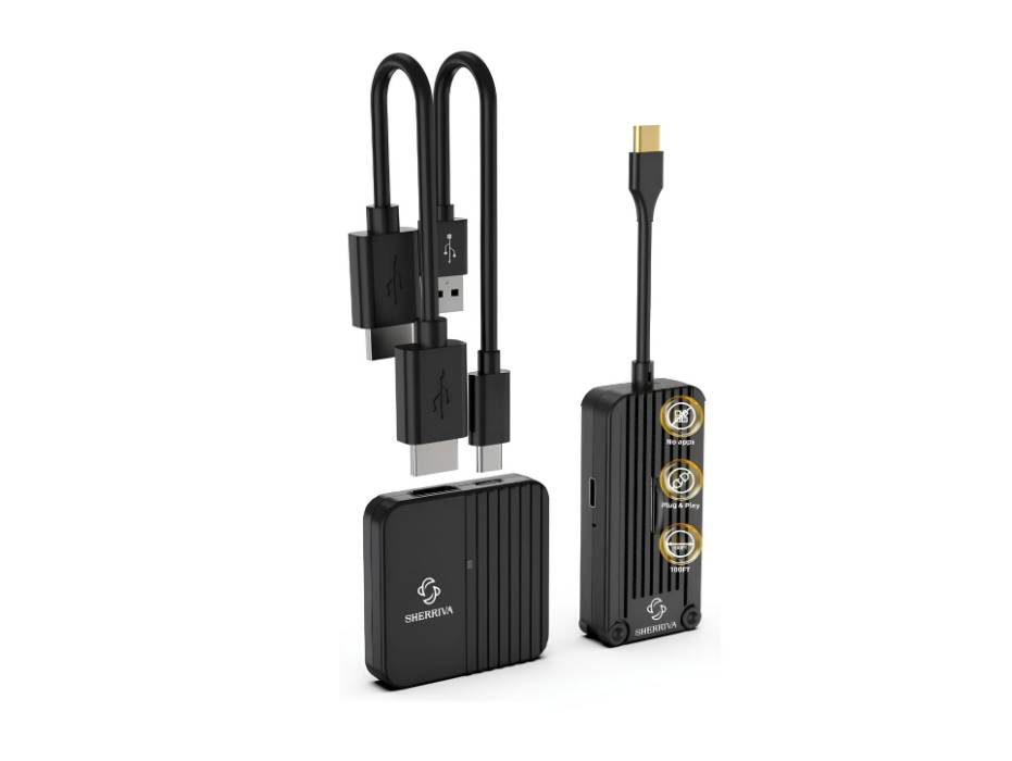 Wireless USB Type-C Transmitter and HDMI Receiver 1080P@60Hz, 2.4G/5G ...