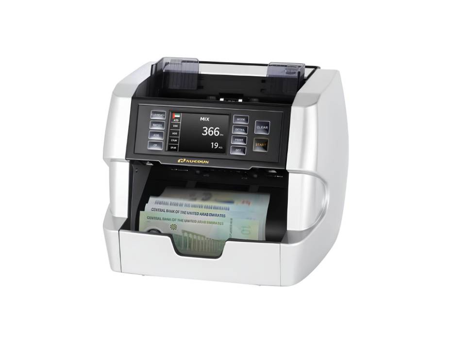 NUCOUN VC-7 Silver Bank Grade Money Counter Machine, Mix Value