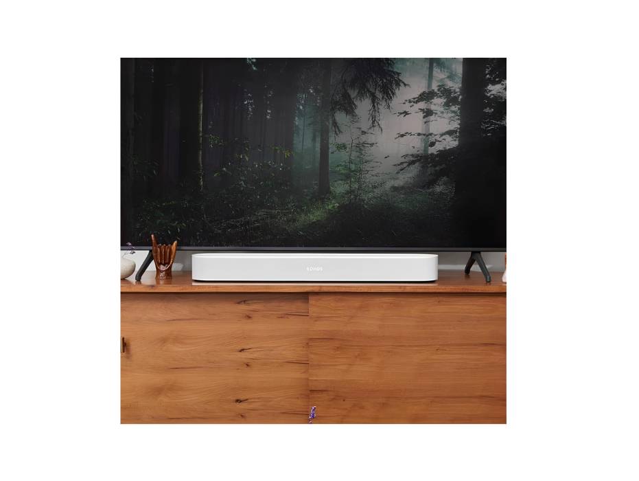 Sonos Beam (Gen 2) Smart Soundbar for Compact Size TV with Dolby Atmos Technology, White