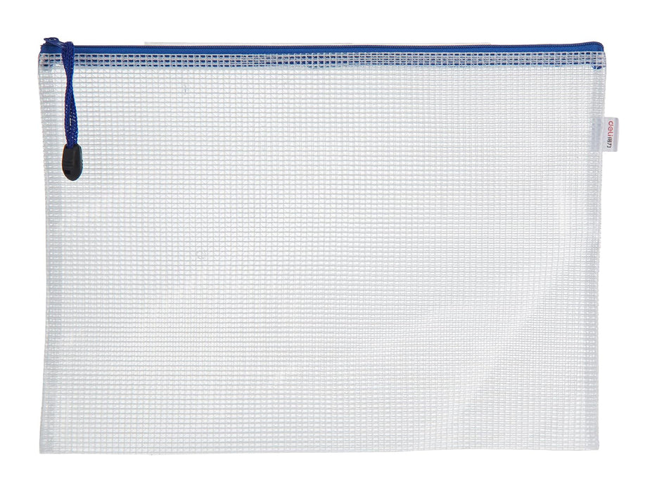 Deli E5654 A4 Mesh Zip Bag, 10/pack Assorted Color