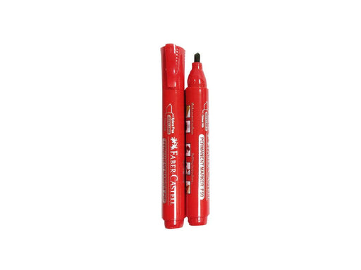 Faber Castell Permanent Marker, Chisel Tip, Red - Altimus