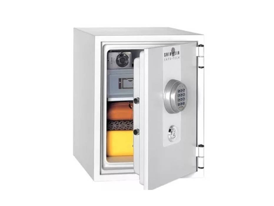 Shinjin Safe Tech Fireproof Home Safe, Model GB-455, 45 Liters, 19kg With Key and Electronic Lock