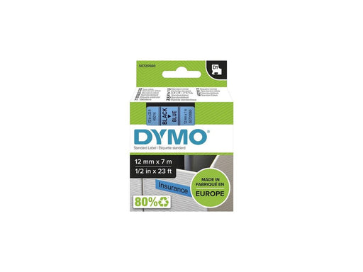 Dymo 45016, D1 Tape,12mm x 7m, Black on Blue - Altimus