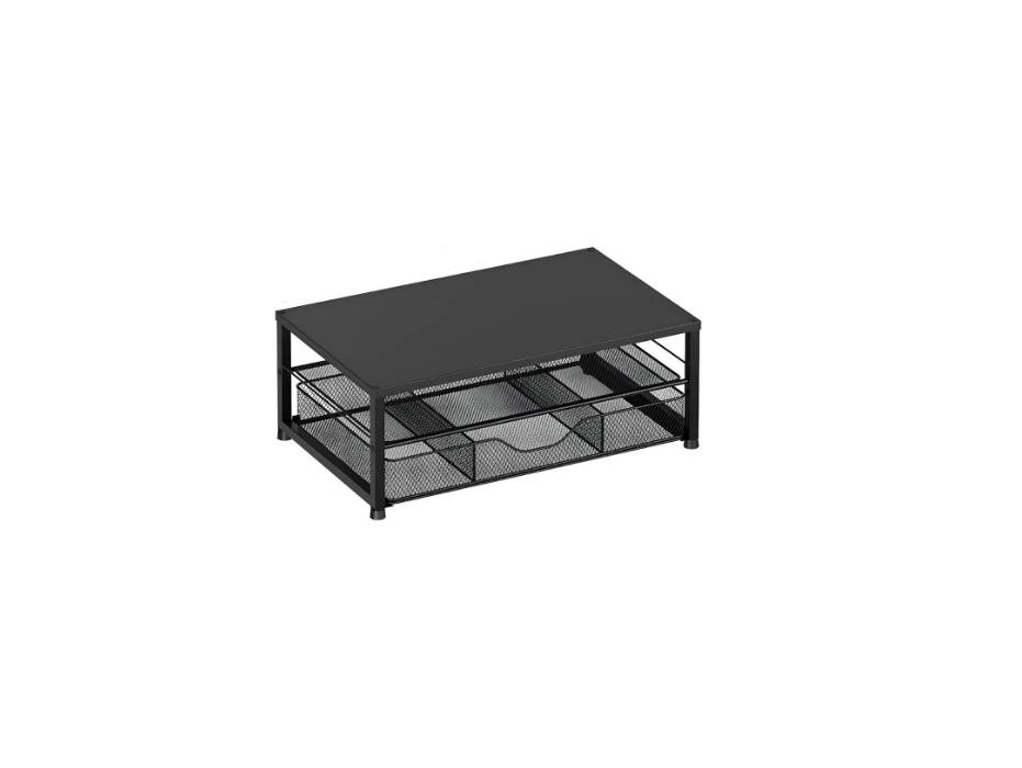 Monitor Stand Riser with Storage Drawers, Black