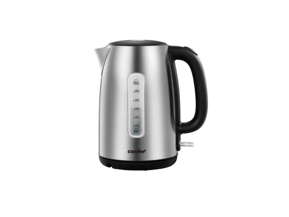 COMFEE' Stainless Steel Electric Kettle, Hot Water Tea Kettle 2200W 1.7L Capacity, Fast Boil with LED Light, Auto Shut-Off and Boil-Dry Protection