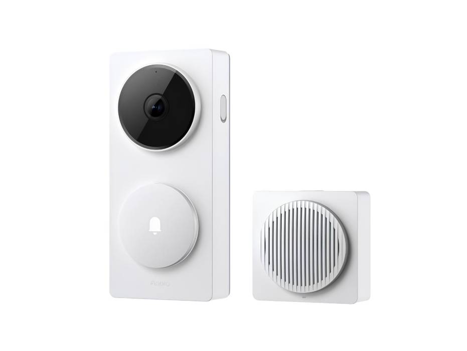 Aqara Smart Video Doorbell G410, Smart Home Hub, Battery/Wired Power, White