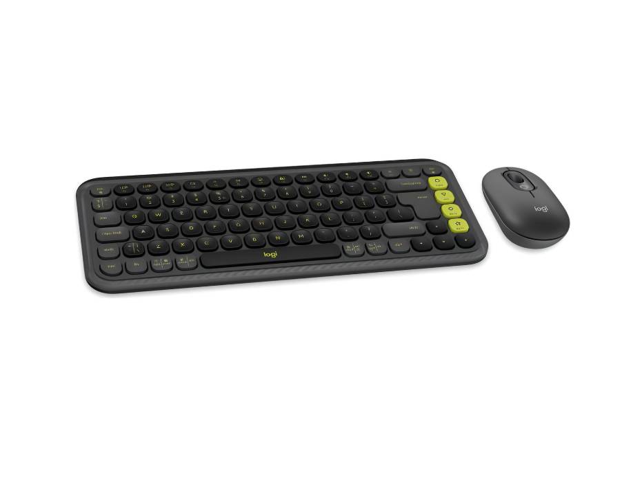 Logitech Pop Icon Combo, Bluetooth Keyboard and Mouse Combo, Graphite